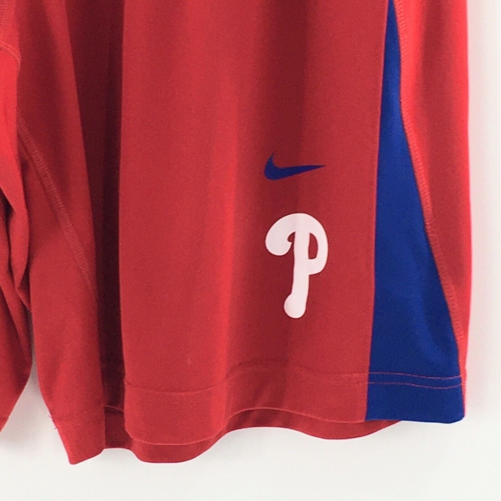 Philadelphia Phillies Nike Training Shorts Red MLB Authentic Collection Sz XXL - Picture 2 of 9
